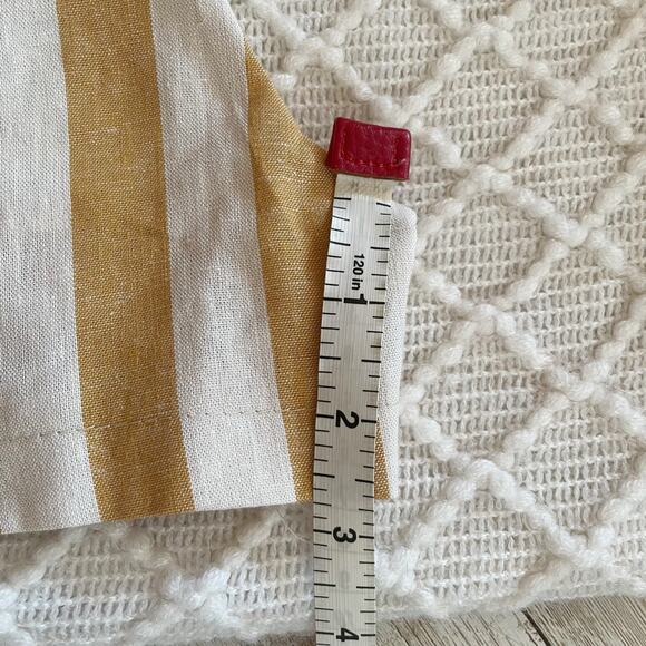 Rinascimento Paperbag Waist Belted Shorts Striped Tan Cream Size Small New - Picture 11 of 11